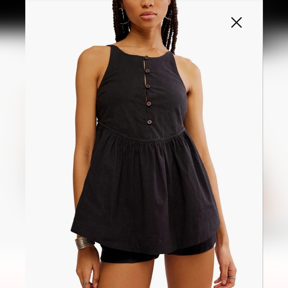 New!Free People Tabea Babydoll Tank Cottage Core Elevated Luxury Cottage Core